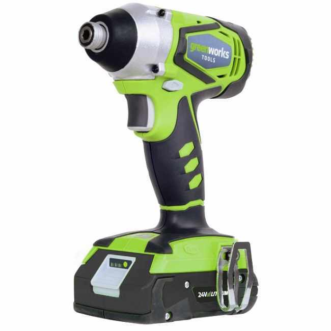 Шуруповерт ударный аккумуляторный Greenworks G24ID, 24V, без АКБ и ЗУ