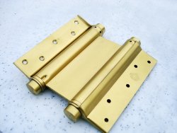 Петля дверная барная с колпачком 100 мм (золото)