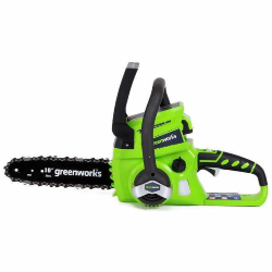 Цепная пила аккумуляторная GreenWorks G24CS25K2, 24V, 25см, c 1хАКБ 2 А.ч и ЗУ